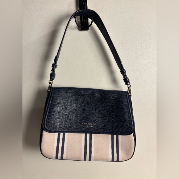 Kate Spade New York Hudson Pebbled Leather Medium Convertible Flap Shoulder Bag - Picture 1 of 8